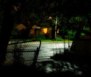 Moss Image, Chris Moss, Art, Watching, house at night