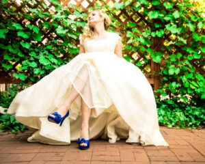 Moss Image, Location, Blog, blue shoes wedding dress