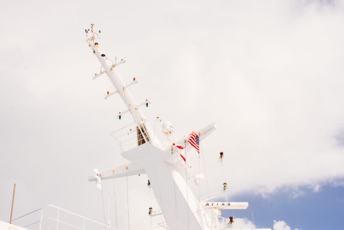 radio tower on a cruise ship, moss image, travel, cuba